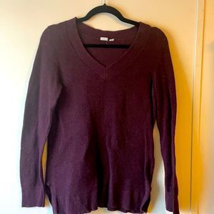 Gap Burgundy V-neck Sweater